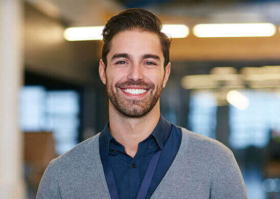 Young man with attractive smile